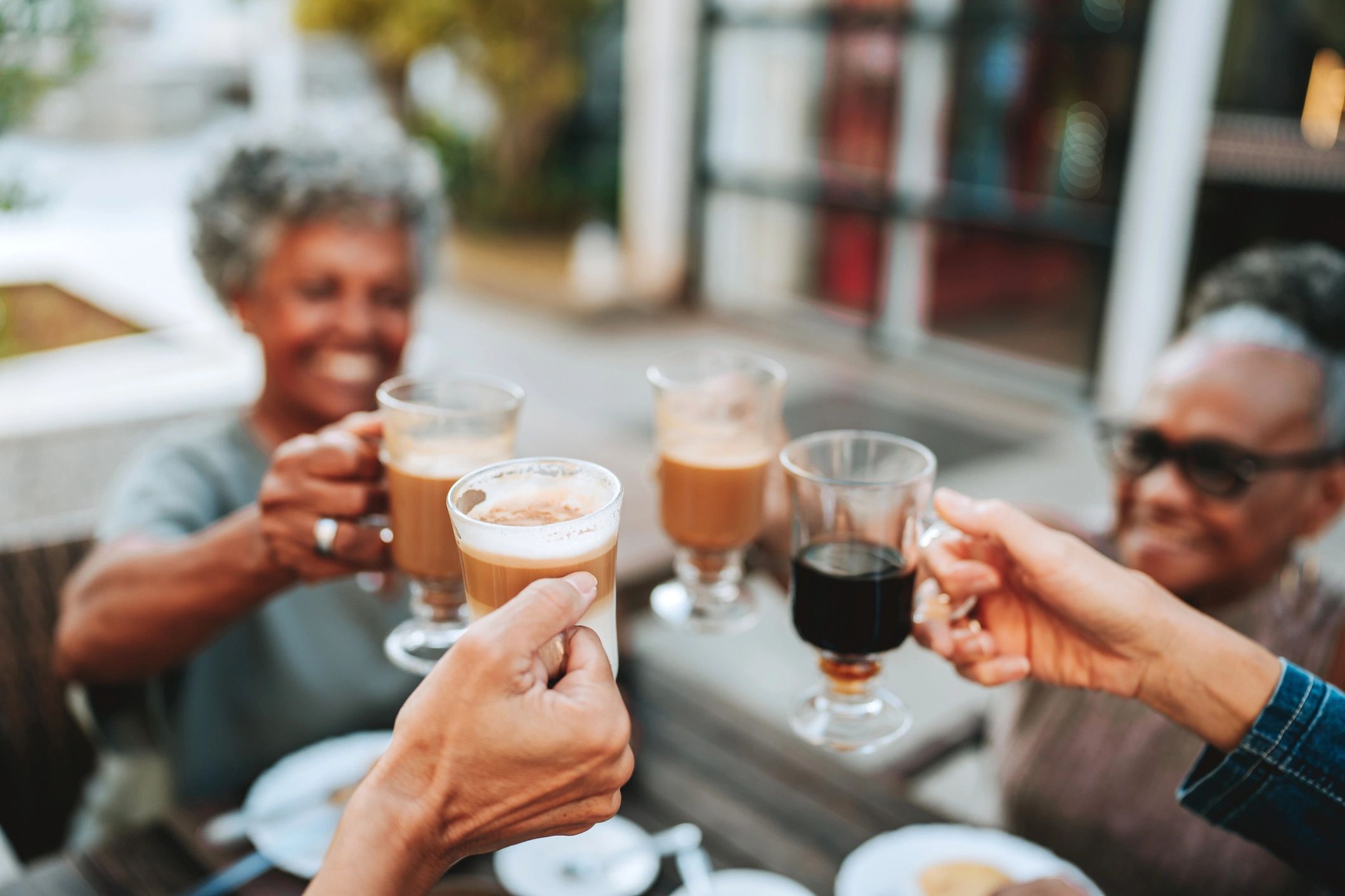 Guests celebrating with coffee