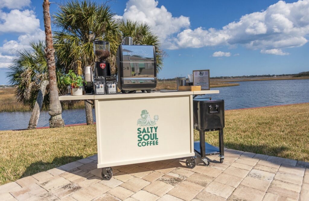 Salty Soul Coffee Cart - fully equipped mobile espresso cart